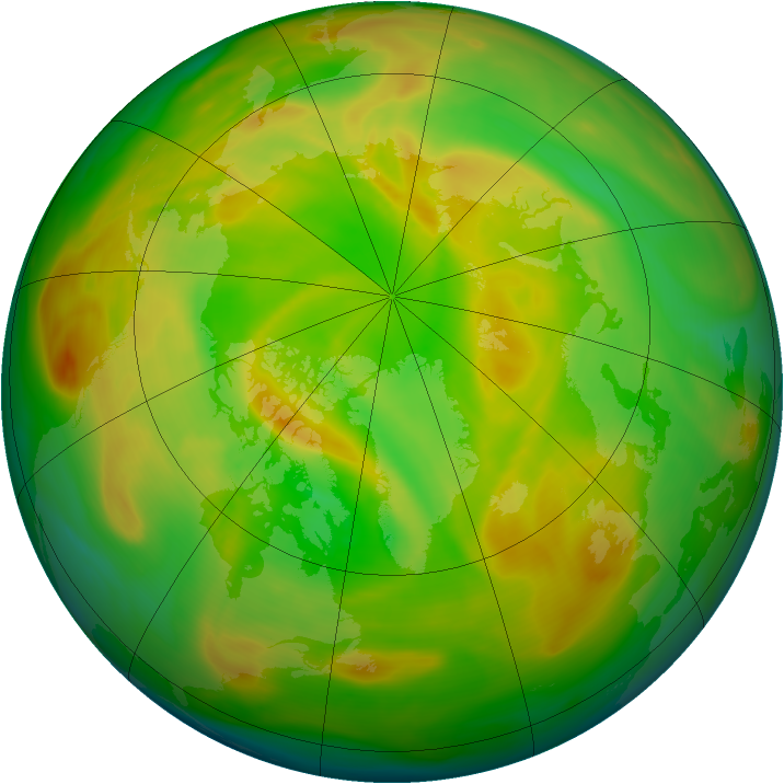 Arctic ozone map for 21 May 2005